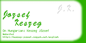 jozsef keszeg business card