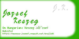 jozsef keszeg business card